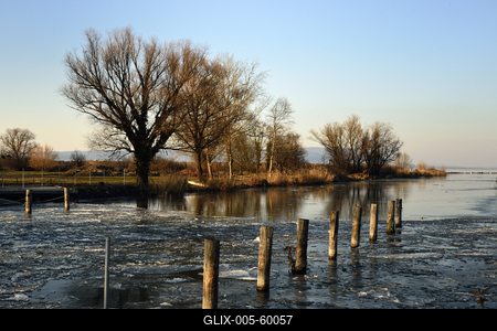 Téli Balaton-stock-foto