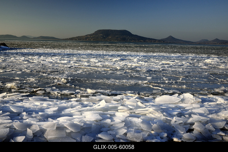 Téli Balaton-stock-foto