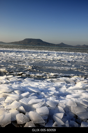 Téli Balaton-stock-foto