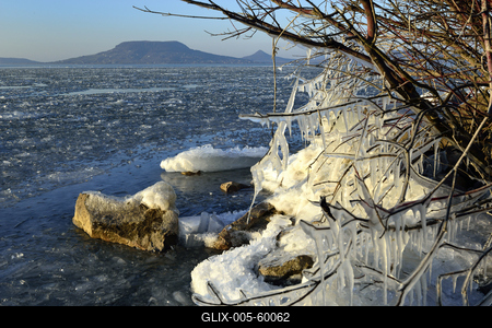 Téli Balaton-stock-foto