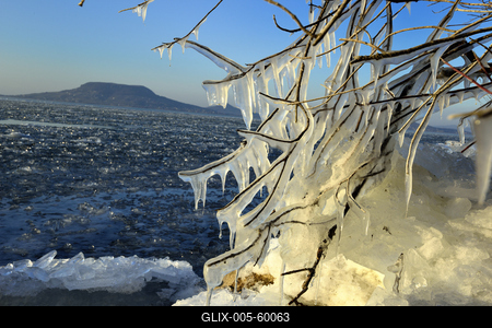 Téli Balaton-stock-foto