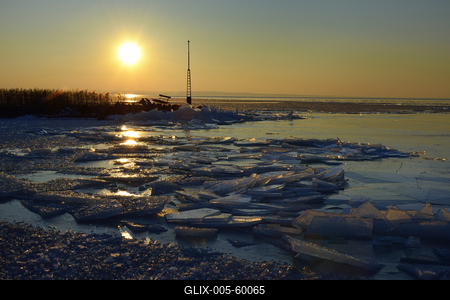Téli Balaton-stock-foto