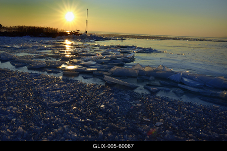 Téli Balaton-stock-foto