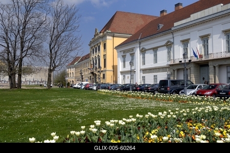 Budapest, Sándor-palota-stock-foto