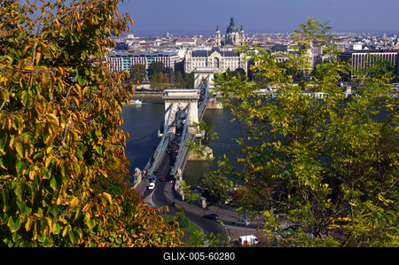 Budapesti panoráma a Várhegyről-stock-foto