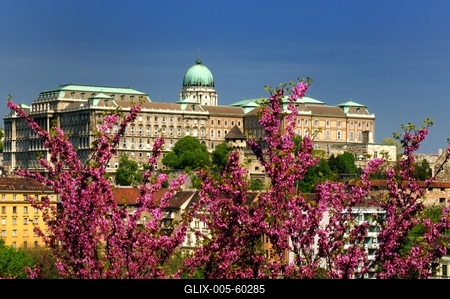 Budapest, a Budavári Palota látványa-stock-foto