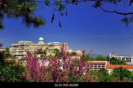 Budapest, a Budavári Palota látványa-stock-foto