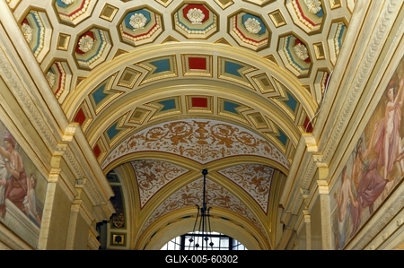 Budapest, Saxlehner-palota (Postamúzeum)-stock-foto