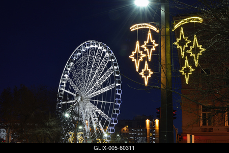 Erzsébet téri óriáskerék-stock-foto