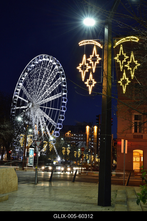 Erzsébet téri óriáskerék-stock-foto