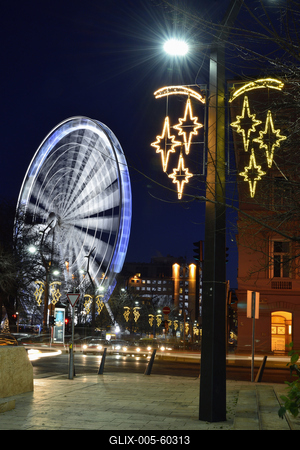 Erzsébet téri óriáskerék-stock-foto