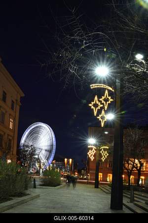 Erzsébet téri óriáskerék-stock-foto
