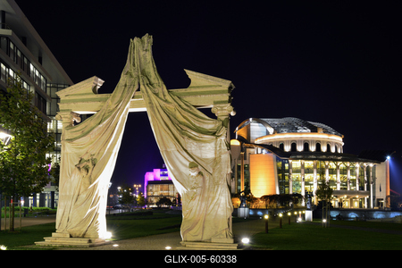 Budapest, Nemzeti Színház-stock-foto