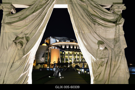 Budapest, Nemzeti Színház-stock-foto