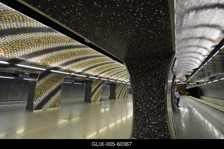 A 4-es metró Gellért téri állomása-stock-foto