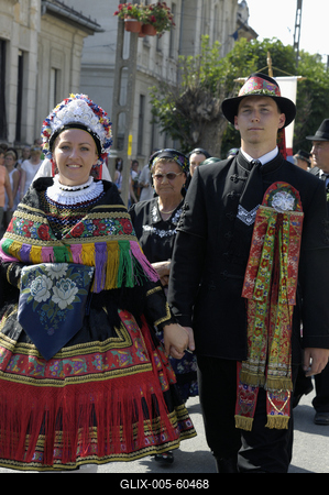 Sárközi népviselet-stock-foto