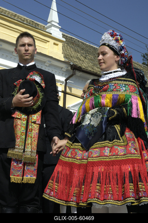 Sárközi népviselet-stock-foto