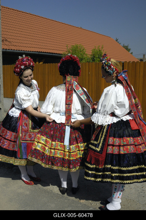 Sárközi népviselet-stock-foto