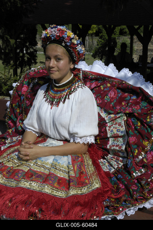 Sárközi népviselet-stock-foto