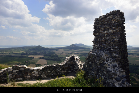 Csobánc vára-stock-foto