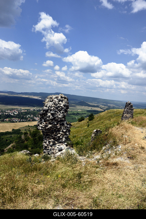 Csobánc vára-stock-foto