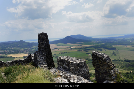 Csobánc vára-stock-foto