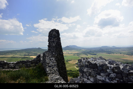 Csobánc vára-stock-foto