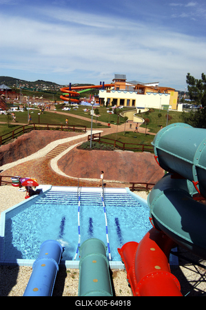 A balatonfüredi Annagora Aquapark.-stock-foto