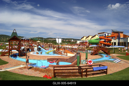 A balatonfüredi Annagora Aquapark.-stock-foto