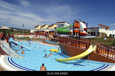 A balatonfüredi Annagora Aquapark.-stock-foto