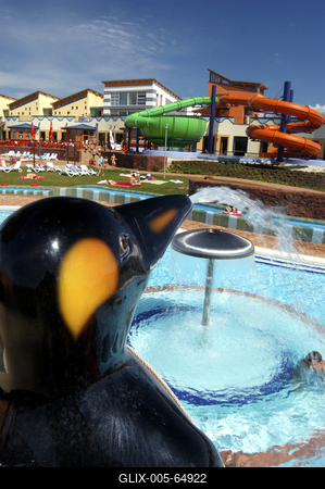 A balatonfüredi Annagora Aquapark.-stock-foto