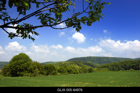 A Bakony látványa Bakonybélből-stock-foto