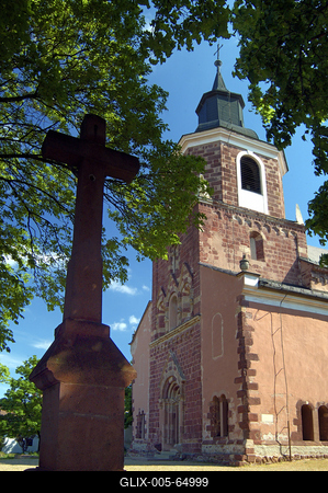 Felsőörsi prépostsági templom. A Balaton-környék legjelentősebb román-kori épülete a felsőörsi prépostsági templom.-stock-foto