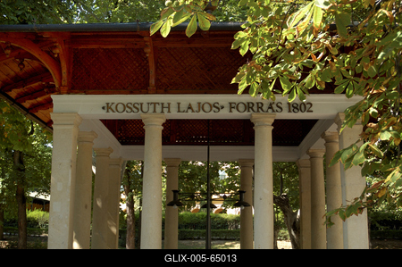 Balatonfüred, Kossuth Lajos forrás-stock-foto