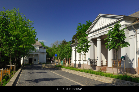 Balatonfüred, Blaha Lujza sétány-stock-foto