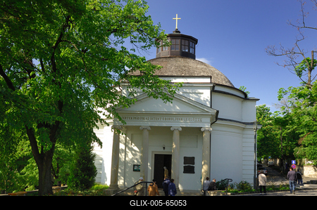 Balatonfüred, római katolikus Kerektemplom-stock-foto