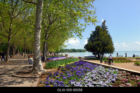 Balatonfüred, Tagore sétány-stock-foto