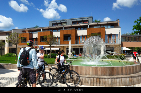 Balatonfüred belvárosa-stock-foto