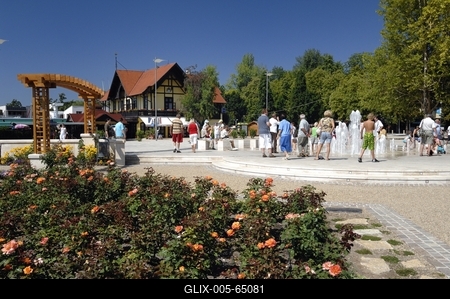 Balatonfüred, Tagore sétány-stock-foto