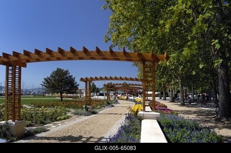 Balatonfüred, Tagore sétány-stock-foto