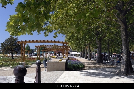 Balatonfüred, Tagore sétány-stock-foto