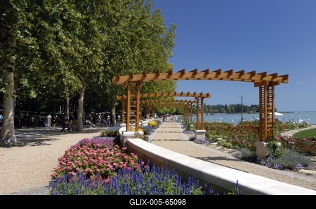 Balatonfüred, Tagore sétány-stock-foto