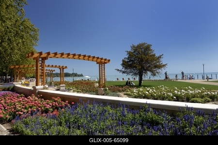 Balatonfüred, Tagore sétány-stock-foto
