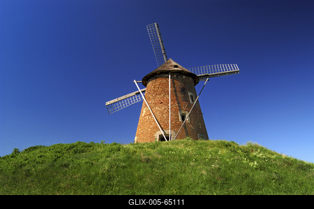 Szélmalom, Kengyel-stock-foto