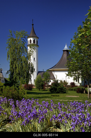 Martfű, Szent István tér, városközpont-stock-foto