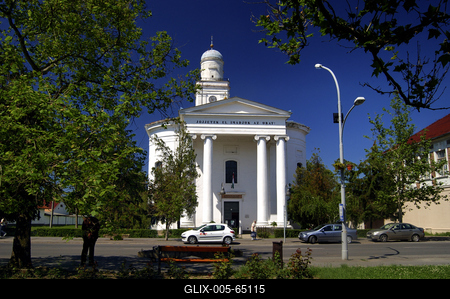 Mezőtúri református nagytemplom-stock-foto