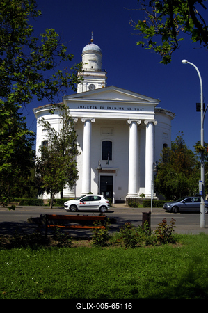 Mezőtúri református nagytemplom-stock-foto