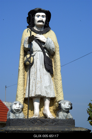 Szent Vendel szobor, Jászberény-stock-foto