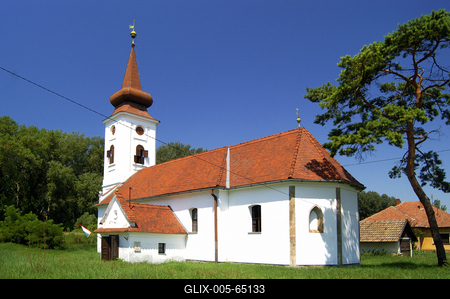 Tiszaburai református templom-stock-foto
