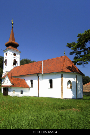 Tiszaburai református templom-stock-foto